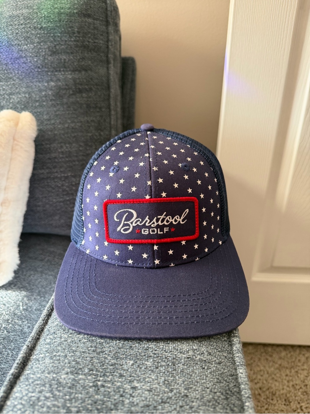 Barstool Golf Navy Star Trucker Hat